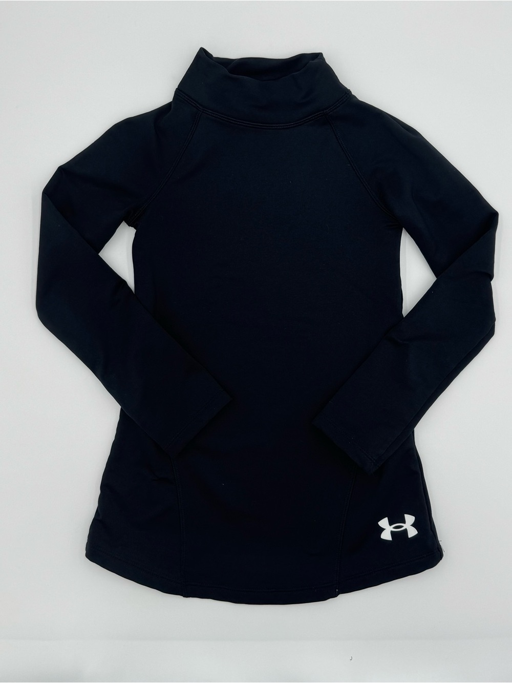 Under Armour Black Girls' Long Sleeve Mock Neck Coldgear Top